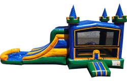 C2735 BouncingAngelsGreenEmeraldLarge27ftcombo Castle Combo (Wet/Dry)